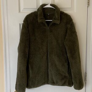 Uniqlo Olive Green Fleece Jacket